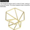 thumbnail image 4 of MECCANIXITY Crystal Ball Hexagonal Display Stand,1.3 Inch Diameter ,Metal Ball Holder, Gold,Pack of 3, 4 of 5