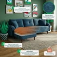thumbnail image 3 of Sala Modular Sofá Cama Reversible De Velvet Olivo Beehive Memory Foam Modelo Aventus, 3 of 8