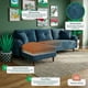 thumbnail image 3 of Sala Modular Sofá Cama Reversible De Velvet Olivo Beehive Memory Foam Modelo Aventus, 3 of 8
