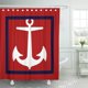 thumbnail image 1 of ABPHQTO Blue Boat Pixdezines Anchor DIY Nautical Ocean White Cortina de ducha 150x180 cm, 1 of 1