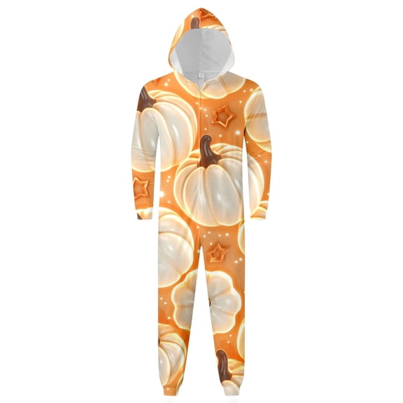 oqasdz Halloween Family Matching Outfits Printed Hooded Loungewear for Dad Home Activities Fall Winter Casual Daily Party Comfort Jumpsuits