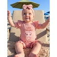 thumbnail image 4 of Cenuakty Baby Girl Ribbed Jumpsuit Short Sleeve Ruffled Hem Letter Cow Print Romper with Headband Infant Summer Clothes, 4 of 9