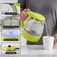 thumbnail image 4 of OVENTE Electric Kettle, 1.5L Borosilicate Glass Countertop Water Heater and Boiler for Coffee or Tea, BPA-Free, Auto Shut-Off, Boil-Dry Protection, Removable and Washable Spout Filter, Green KG83G, 4 of 8