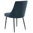 thumbnail image 6 of Side Dining Chair, Set of 2, Fabric, Metal Steel, Navy Blue Black, Modern Contemporary Urban Design, Kitchen Room Cafe Bistro Restaurant Hospitality, 6 of 8