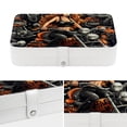 thumbnail image 4 of Motorcycle Travel Organizer Decorative Box Earring Holder PU Leather with Removable Compartment Portable Display Case, 4 of 6