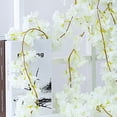 thumbnail image 3 of Guirnalda de flores de cerezo artificiales de Sakura, decoración del hogar para dormitorio y oficina, color blanco, 3 of 5