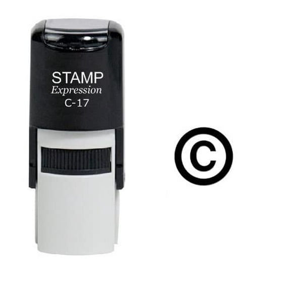 stampexpression - Copyright Symbol Self Inking Rubber Stamp - Black Ink (W-6274)