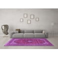 thumbnail image 3 of Ahgly Company Indoor Rectangle Medallion Purple Traditional Area Rugs, 2' x 3', 3 of 4