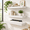 White-15.7 Inches, variant on Black 47.2 Inches Floating Shelves Set of 3 for Wall Decor and Storage