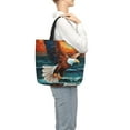 thumbnail image 6 of Hirioo Textured Bald Eagle for Tote Bag for Women, Quilted Shoulder Bag with Zipper, Large Capacity Handbags for Casual, Travel, Work, 6 of 9