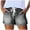 Grey, variant on Jean Shorts Womens Drawstring Stretchy High Waisted Summer 2026 Casual Loose Elastic Plus Size Pull On Denim Shorts (Sky Blue, 3XL)