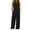 Black, variant on 2 Piece Outfits for Women Summer Suits Matching Set Sleeveless Button Irregular Hem Tank Tops and Button Decor Wide Leg Pants with Pockets Loose Comfy Beach Vacation Clothes Pink L