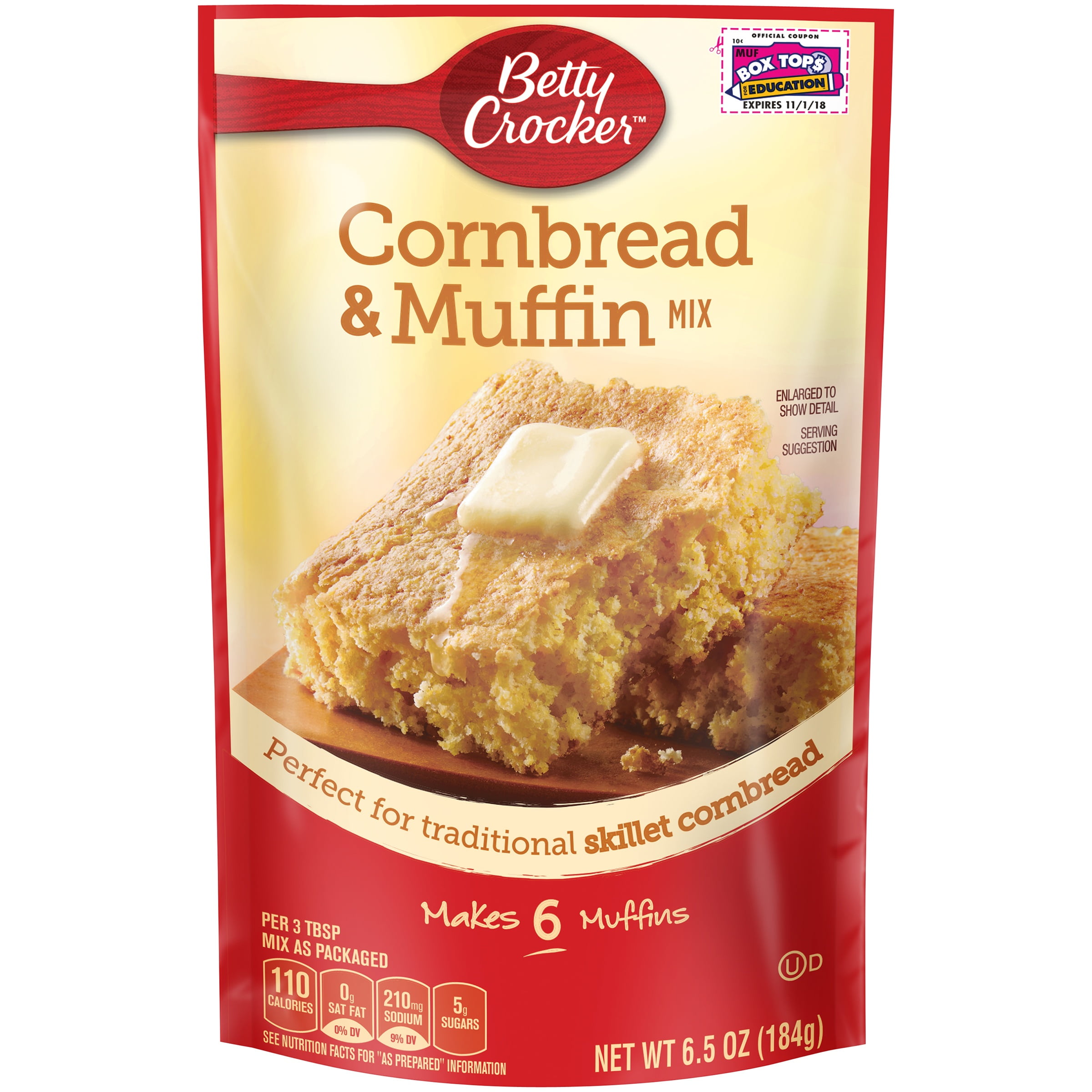 Betty Crocker Authentic Cornbread & Muffin Mix, 6.5 oz by General Mills Sales, Inc.