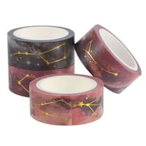 LEORX Self Adhesive Decorative Masking Tape Brown for Holiday Decoration Shop Use