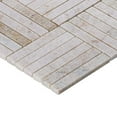 thumbnail image 5 of Sample - Beige Cream Quartzite Marble Stone Parquet Mosaic Tile Kitchen Wall Backsplash, 5 of 6
