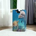 thumbnail image 2 of Panier à Linge Grand Motif Tortue Dauphin avec Poignée, 2 of 7
