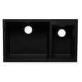 thumbnail image 4 of Pemberly Row Black 34" Double Bowl Undermount Granite Composite Kitchen Sink, 4 of 9