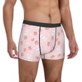 thumbnail image 5 of Men's Boxer Briefs, Cartoon Cute Rabbit Flower Pink Soft Comfy Mens Underwear Boxer Briefs Breathable With Widen Waist, 5 of 7