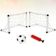 thumbnail image 5 of KAKOWELY 1 juego de fútbol inflable portátil para entrenamiento al aire libre, juguete deportivo blanco y negro (2 puertas de fútbol, 1 balón de fútbol, 1 inflador), 5 of 5