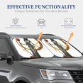 thumbnail image 4 of Vsdgher Gothic Skeleton With Roses Print Car Windshield Sun Shade, Reflective Sunshade Window Sunshade Sun Visor Protector Fit for Cars,Trucks,SUVs-Medium, 4 of 6