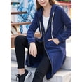 thumbnail image 5 of Deago Women's Casual Zip up Hoodies Long Tunic Sweatshirts Jackets Fashion Plus Size Hoodie with Pockets (Navy, 2XL), 5 of 6