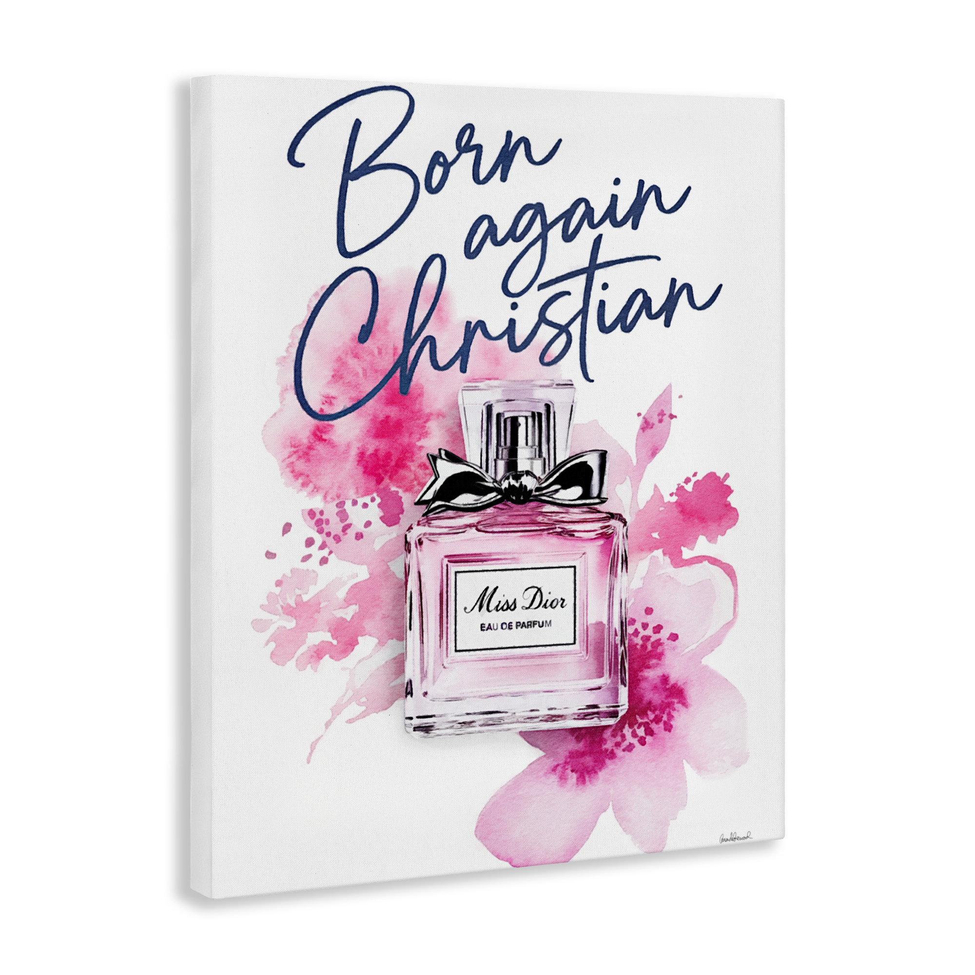 Born Again Christian with Fragrance Canvas Wall Art, design by Amanda Greenwood