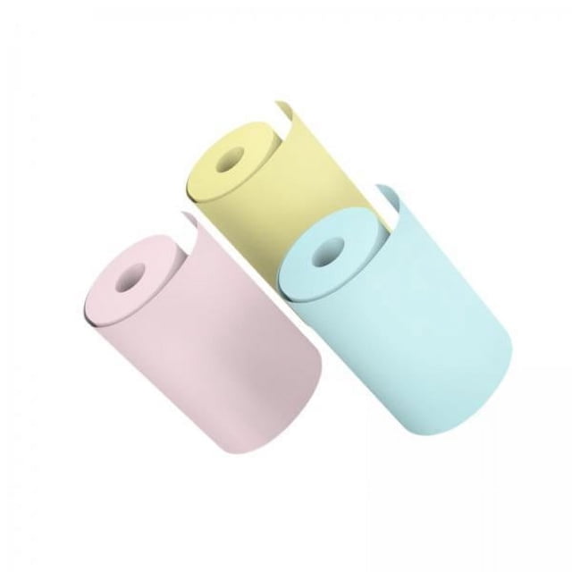 2x Papel De Impresora Impermeable Antiarañazos Papel De Impresión Para Textos Foto Recibo Color Adhesivo 3 Uds
