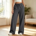 thumbnail image 2 of RUTAYY Girls Sweatpants Drawstring Elastic Waist Loose Fit Wide Leg Kid Trousers Everyday Casual Wear Grey, 2 of 7