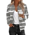 thumbnail image 2 of Bovemsi Bomber Jackets for Women Jacket 2025 Causal Zip Up Coats Long Sleeve Stand Collar Fall Lightweight Outerwear Tops Light Jackets, 2 of 6