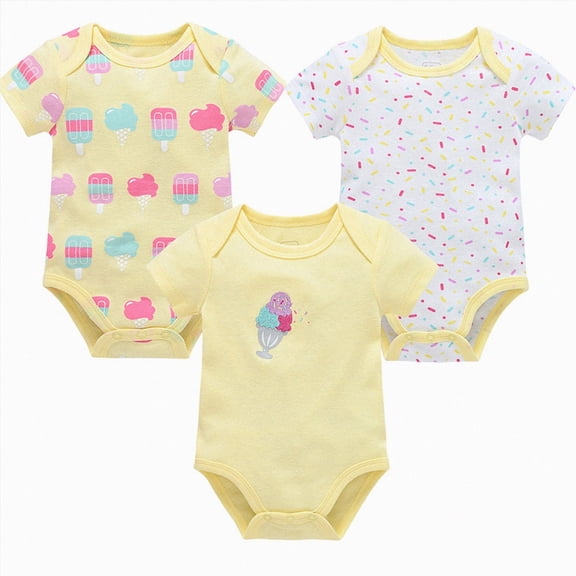 Baby Onesies Boy Baby Girls 3-Pack Short-Sleeve Bodysuit