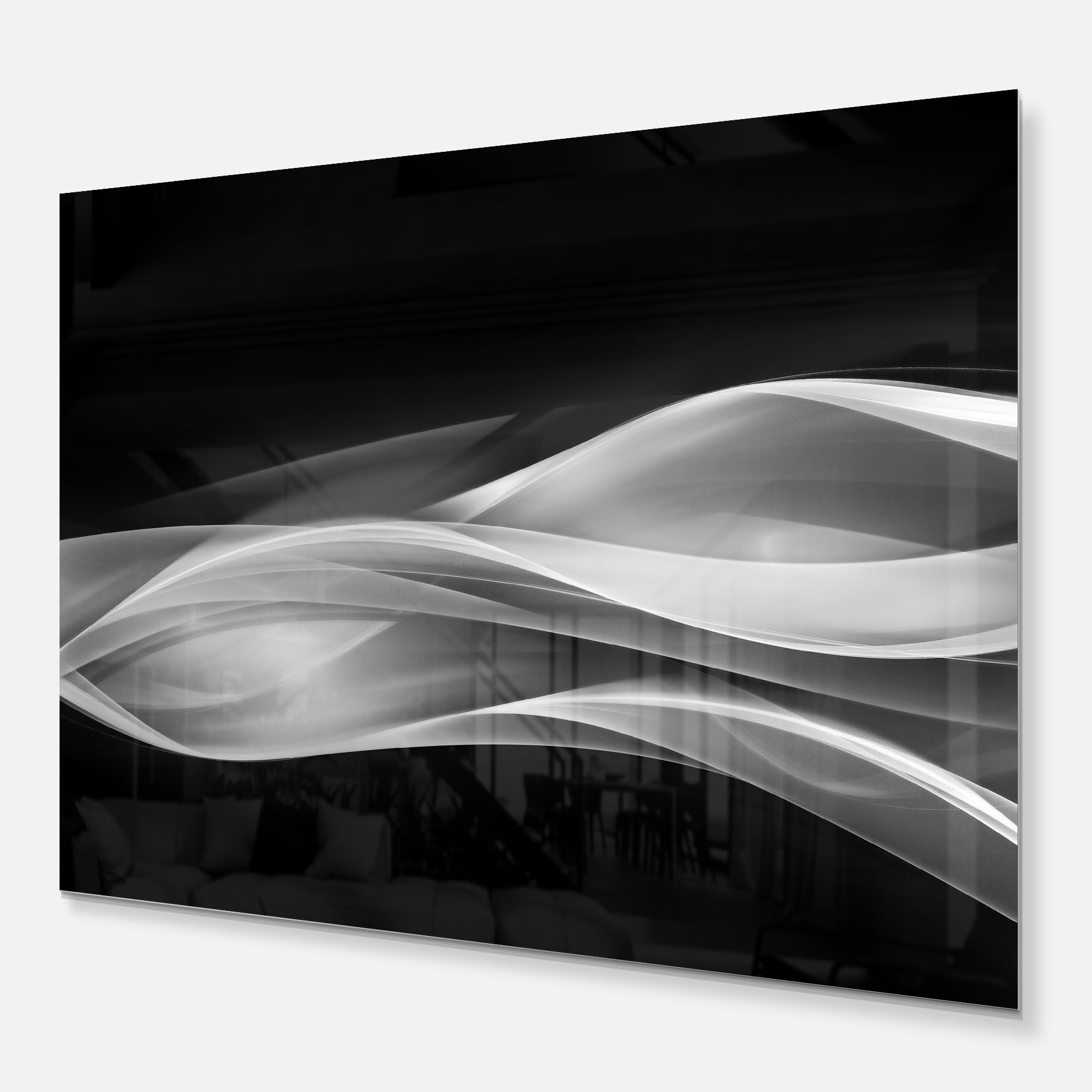 Designart 'Glittering Silver Pattern ' Abstract Metal Wall Art