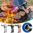 thumbnail image 1 of Encendedor de antorcha de llama azul a prueba de viento | Antorcha de turbina recargable con butano | Llama de chorro ajustable | Cuerpo de aleación metálica | Resistente al viento tamaño bolsillo, 1 of 3