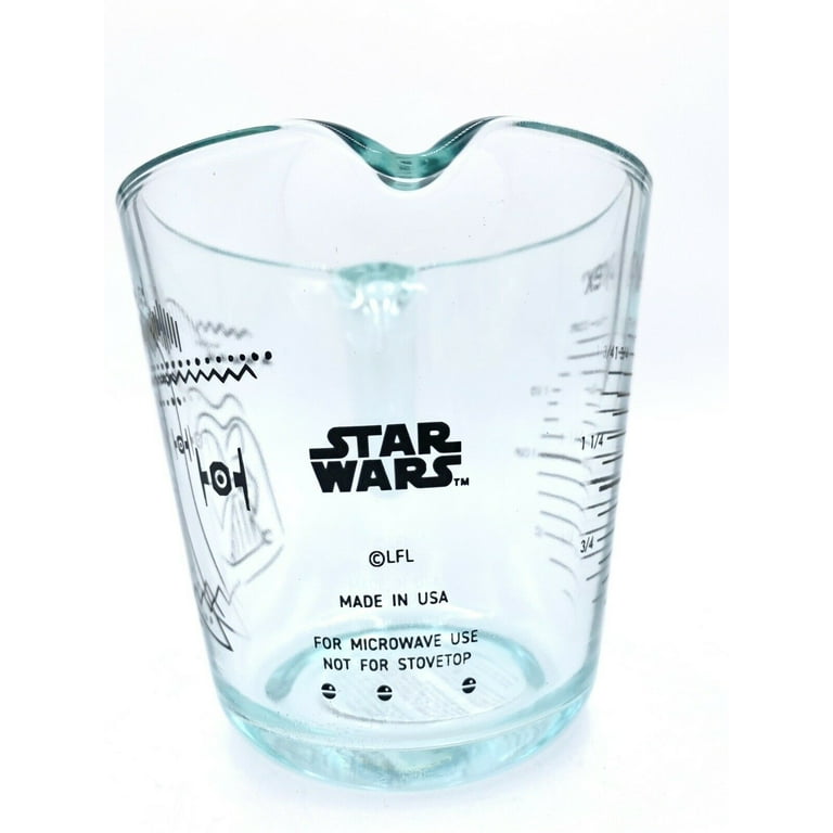 STAR WARS GLASS PYREX 2 CUPS USA MEASURING BAKING CLEAR BLUE HANDLE -  household items - by owner - housewares sale 