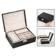 thumbnail image 4 of stanreset Jewelry Storage Case Organizer Display Holder for Rings leather box Jewelry Storage Women Girls Gifts Black, 4 of 9