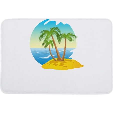 

Seaside Beach Indoor Door Mat Entryway Rug Anti-Skid Doormat Decorative Absorbent Washable Floor Mat for House Patio High Traffic Areas Decorch Summer Landscape Palm Trees and Ocean 20x32 Inch