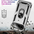thumbnail image 3 of Dteck Case for Google Pixel 9 Pro XL, with Finger Ring Holder Kickstand, Military Grade Stand Cover Phone Cases Compatible for Google Pixel 9 Pro XL, Silver, 3 of 7