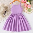 thumbnail image 4 of NIEWTR Robe d'Été Sans Manches pour Petites Filles, Robe Décontractée pour Tout-Petits à Imprimé Floral, Coupe Ajustée, Robe Douce (Violet, 14-15 Ans), 4 of 6