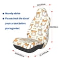 thumbnail image 3 of Honeii Cartoon Corgi Print Car Seat Cover,Car Interior Covers,Universal Fit Seat Protector, Compatible with Most Cars, SUVs, Trucks, and Vans, 3 of 5