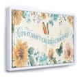 thumbnail image 1 of Citation Adorable de Fleur de Papillon - Toile Encadrée Style Ferme, 1 of 3