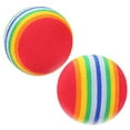 thumbnail image 1 of 2PCS Christmas Cat Toy Ball Funny Rainbow Design Pet Playing Ball Kitten Toy, 1 of 10