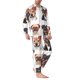 thumbnail image 2 of Fotbe Happy Dog Faces Collage Pijama de Hombre con Estampado de Manga Larga, Conjunto de 2 Piezas, Ropa de Dormir Suave y Cómoda con Bolsillos-Large, 2 of 7