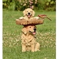 thumbnail image 3 of Plow & Hearth Playful Puppies Birdbath, 3 of 8