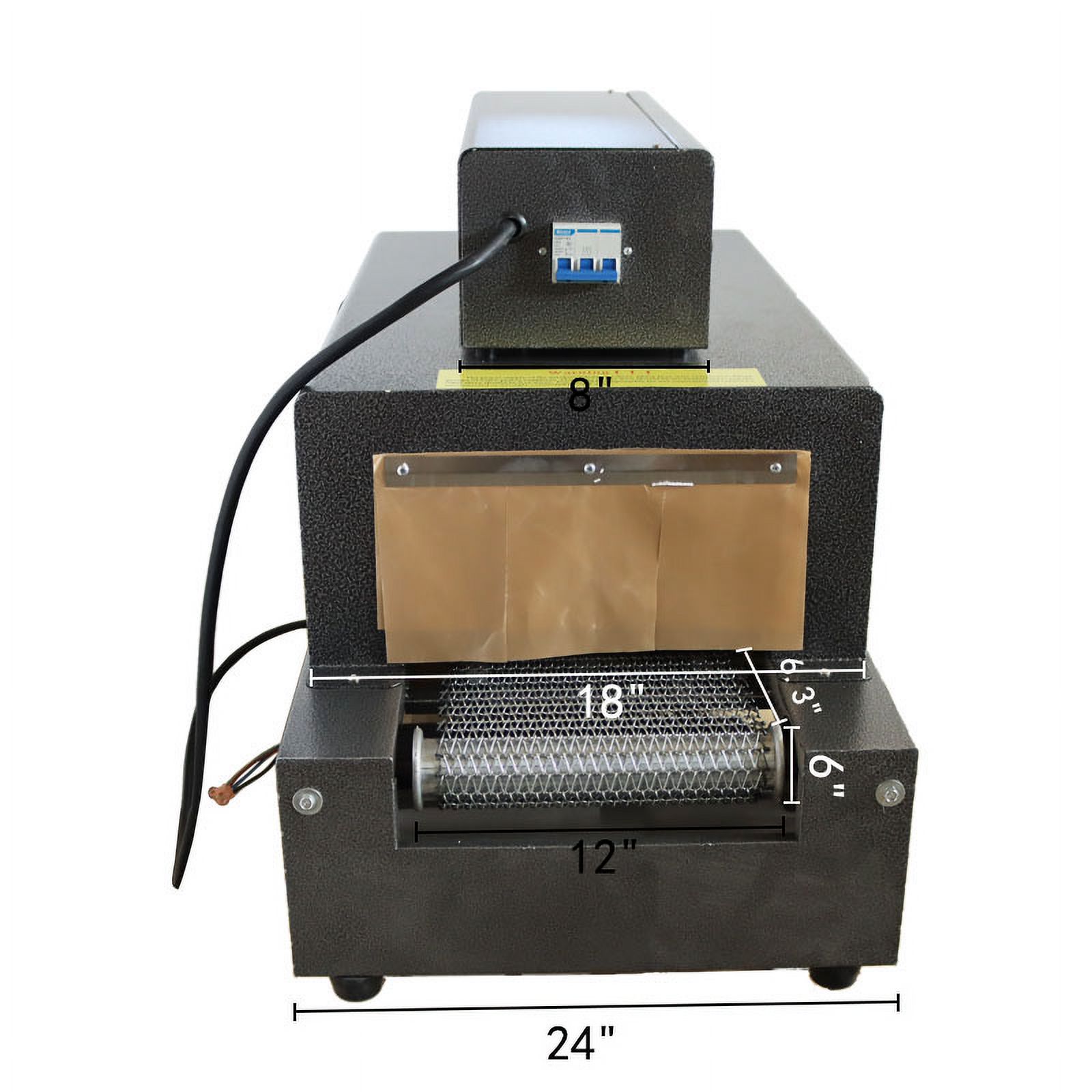 22lb Shrink Tunnel Sealing Packing Machine Thermal Heat Shrink Wrap Machine for Food Stationery Hardware Tools Daily Necessities Packing 220V