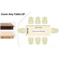 thumbnail image 3 of (6 Pack) Ivory Premium Rectangle Heavy-Duty Plastic Table Covers ( Reusable), 3 of 6