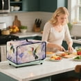 thumbnail image 4 of Renewold Toaster Oven Protector Washable Dustproof Convection Oven Air Fryer Protective Case Polyester Small Appliance Cover Home Decoration, 20.5 x 16.5 x 10 Inches, Hummingbird Hydrangea Violet, 4 of 7