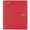 Five Star Wirebound Notebook, 3 Subject, Wide Ruled, Fire Red (930011CK1-WMT)