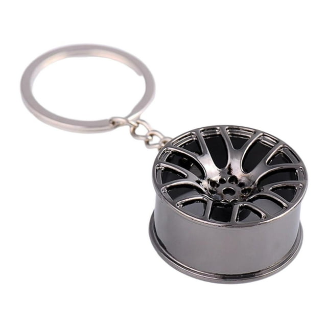 Lvero de lnta de rueda creativo , bolso de mano para coche, lvero con cubos de rueda, decoración colgante, regalo ornamental Negro Zulema colgante llavero