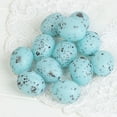 Pack of 12 Small Fake Blue Speckled Bird Eggs - For Spring and Easter