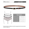 thumbnail image 6 of AWAYTR Women Skinny Belt Reversible Leather Belt - No Hole Belt Thin Waist Belt with Gold Buckle, 6 of 11
