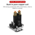 thumbnail image 4 of 12V/24V Selectable 500A High-Current Metal Relay for Car & RV Dual Battery Isolation Charging System - Independent or Controlled Operation, Black Housing with Copper-Plated Screws - 7.2W Coil Power, 4 of 6